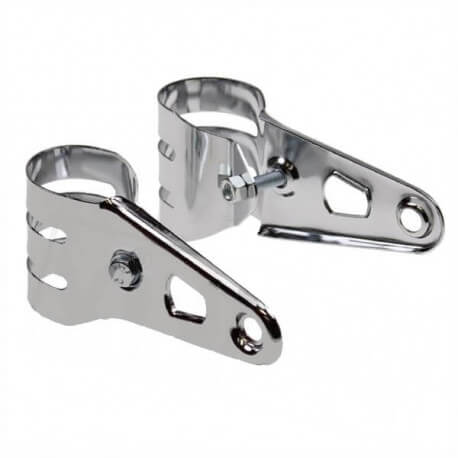 Chrome headlight brackets for EBR 40mm fork 