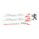 Kit autocollants Peugeot Speedfight 2 Rouge - gris | Motorkit