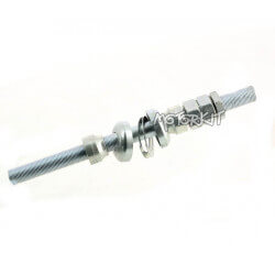 Axe de roue arrière pour Puch Maxi avec ecrous et cuvettes • Motorkit