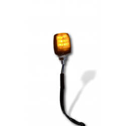 Clignotants mini-carré 6 leds noir vitre fumée • Motorkit