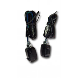 Clignotants mini-carré 6 leds noir vitre fumée • Motorkit