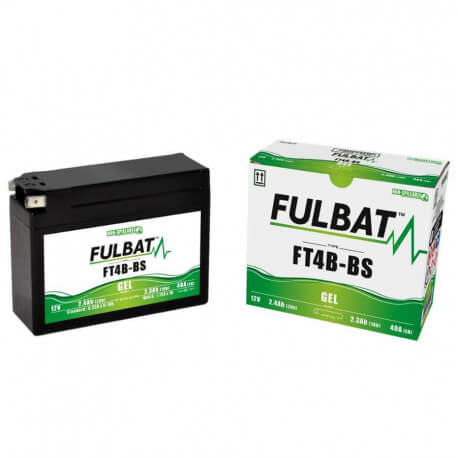 Batterie gel Fulbat SLA FT4B-BS / YTX4B-BS / CBX4B-BS 12V 2.3A/h 113 X 38 X 85 mm. Sans entretien