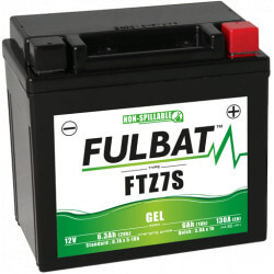 Fulbat gel battery FTZ7S 12v 6Ah 113 x 70 x 105 Sym Jet - PCX - Zoomer ... • Motorkit