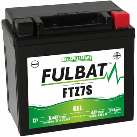 Batterie Fulbat gel FTZ7S 12v 6Ah 113 x 70 x 105 Sym Jet - PCX - Zoomer...