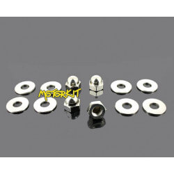 Achterveren / Schok breker dopmoeren set voor Honda Dax en replicas - chroom   • Motorkit