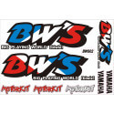 Sticker kit for MBK Booster Yamaha BW'S Phase 1 PLAYING WORLD White Red Blue | Motorkit