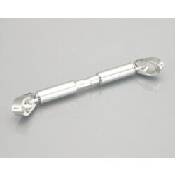 Kitaco stuur versterking - zwart aluminium - regelbaar 175-225mm • Motorkit