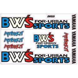 Stickers Autocollants Yamaha BW'S For Urban sports Blanc Bleu Rouge • Motorkit