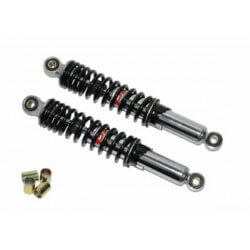 Amortisseurs  YSS réglables 320mm chrome noir • Motorkit