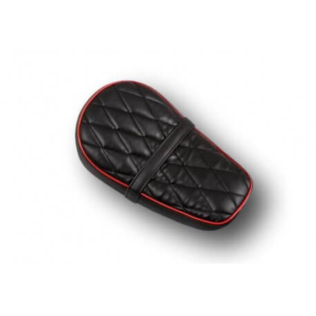 Selle Monkey Kepspeed Low diamond noire brillante piping rouge