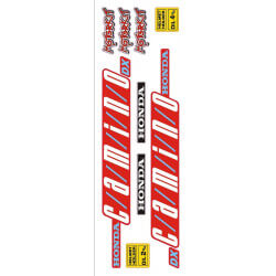 jeu autocollants - sticker Honda Camino DX rouge • Motorkit
