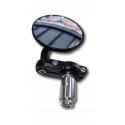 Rétroviseurs d'embout de guidon ronds positionnables noir mat | Motorkit