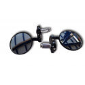 Rétroviseurs d'embout de guidon ronds positionnables noir mat | Motorkit