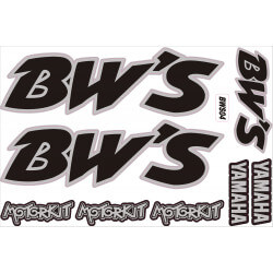 Stickerkit voor MBK Booster Yamaha BW'S Zwart en Grijs • Motorkit