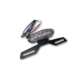 Diamond tail light with 6 red LEDs and clear lens • Motorkit