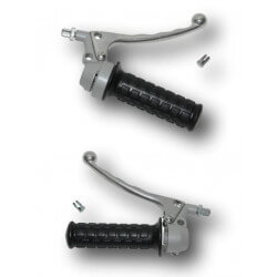 Kit de poignées droite et gauche Honda Amigo PC50 grise type Magura 517 • Motorkit