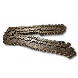 Chaine dorée 415 x 128 maillons pour mobilettes et cyclomoteurs 50cc • Motorkit