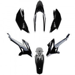  Kit carrosserie Beta RR50 2011-2020 50cc - noir - 6 pièces • Motorkit