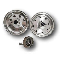 Jantes Monkey 8 x 3.25 - CNC 8 mini trous - couleur alu • Motorkit