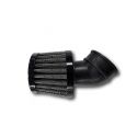 Filtre à air Type K&N - ø28 - coudé 45 degré -noir | Motorkit