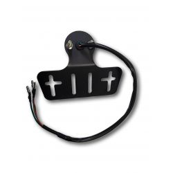 Feu arrière leds rouge sur platine noire • Motorkit