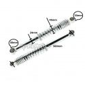 Pair of chrome 360mm shock absorbers | Motorkit