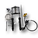 Fourche hydraulique avec frein à disque Monkey 30mm avec étrier CNC 4 pistons | Motorkit