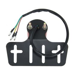 Red LED tail light on black plate - E mark • Motorkit