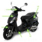 Carrosserie noire Sym Fiddle 2 4 Temps 50 et 125 cc