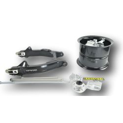 Pack bras oscillant wide Monkey 8 pouces frein à tambour - noir • Motorkit