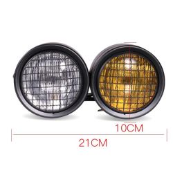 Double phares avant ronds - universels - 10 x 10cm -  • Motorkit