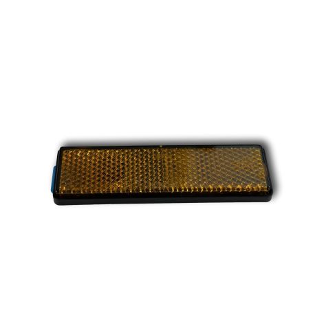 Reflector rectangular orange 95x28mm to stick on