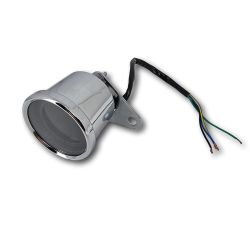 Snelheidsmeter met toerenteller - chrome behuizing - blauwe LED voor Dax, Monkey en skyteam