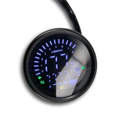 Compteur et compte tours - boitier noir - LED multicolor  pour Dax, Monkey et skyteam • Motorkit