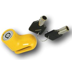 Fluorescent yellow mini brake disc block • Motorkit