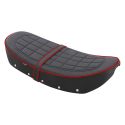 Kitaco Zwart custom zadel - rode bies Honda Dax 125 JB04 | Motorkit