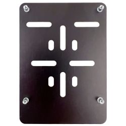 Zwartr aluminium nummerplaathouder voor Camino en andere bromfietsen • Motorkit