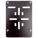 Support de plaque d'immatriculation aluminium anodisé noir Camino et autres cyclomoteurs | Motorkit
