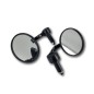 Paire de rétroviseurs embout de guidon rond - noir - diamètre 105mm