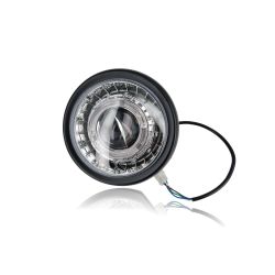 Matt black Cyclops front light with Dax Monkey Skyteam LED headlamp and other applicatio • Motorkit