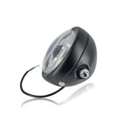 Matt black Cyclops front light with Dax Monkey Skyteam LED headlamp and other applicatio • Motorkit
