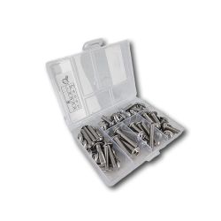 Assortiment de vis de carrosserie M6 Allen (60 pièces) 16mm 22mm 25mm 28mm 35mm 40mm • Motorkit