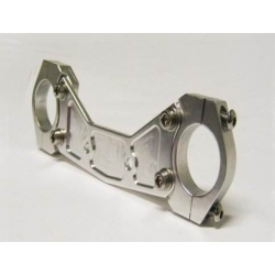 Renfort + Support garde boue aluminium pour fourche 26mm • Motorkit