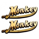 Stickers Monkey dorés en relief | Motorkit