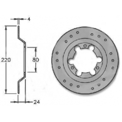 Rear brake disc Aprilia RS before 1998 • Motorkit